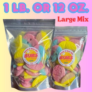BUBS Swedish Foam Candy Pick N Mix ~ Swedish Candy Mix ~ 5 Flavor Mix ~ Banana ~ Strawberry Pomegranate ~ Skulls ~ Ovals ~ Ships from USA