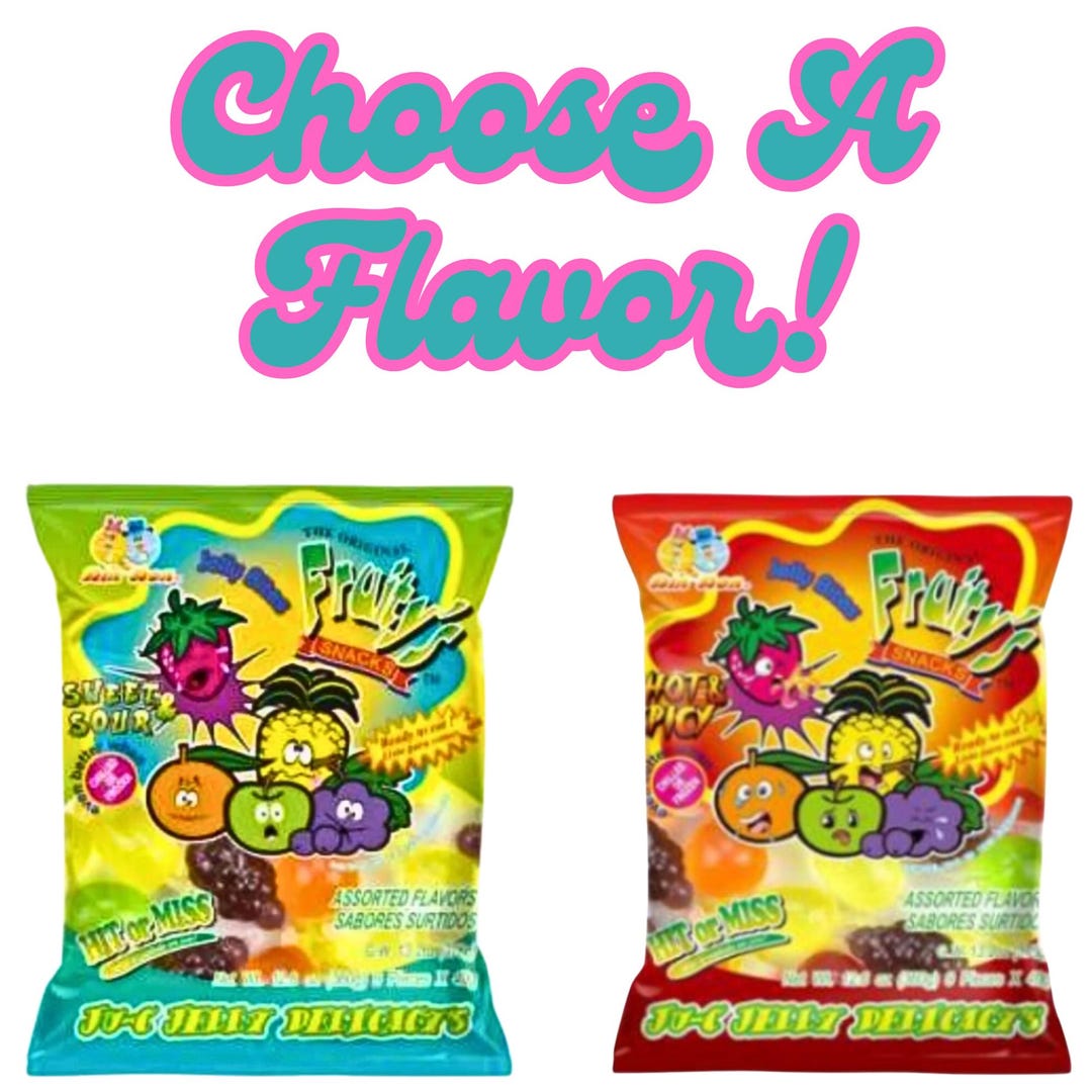 Din Don Fruity's JU-C Jelly Fruit Snacks - Sweet Fruit Treats