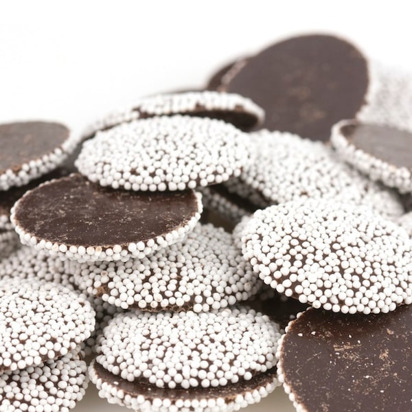 Dark Chocolate Nonpareils ~ 1 Pound Bag ~ Regular Size ~ Resealable Pouch ~ 16 oz Bag ~ Factory Fresh ~ Fast Shipping