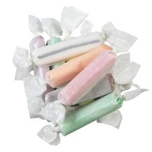 Salt Water Taffy Rolls ~ Taffy Logs ~ Candy Pouch ~ Steel&#39;s ~ 1/2 lb. Bag (8 oz) ~ Factory Fresh ~ Personalized Gift Label On Package