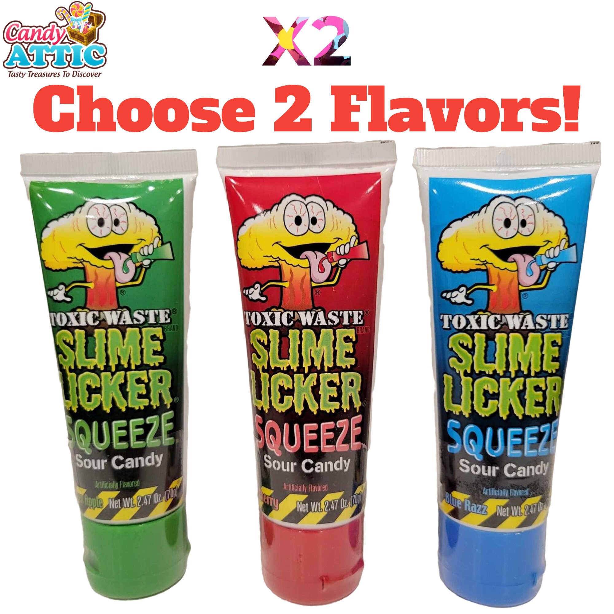 toxic waste™ slime licker squeeze sour candy 2.47oz