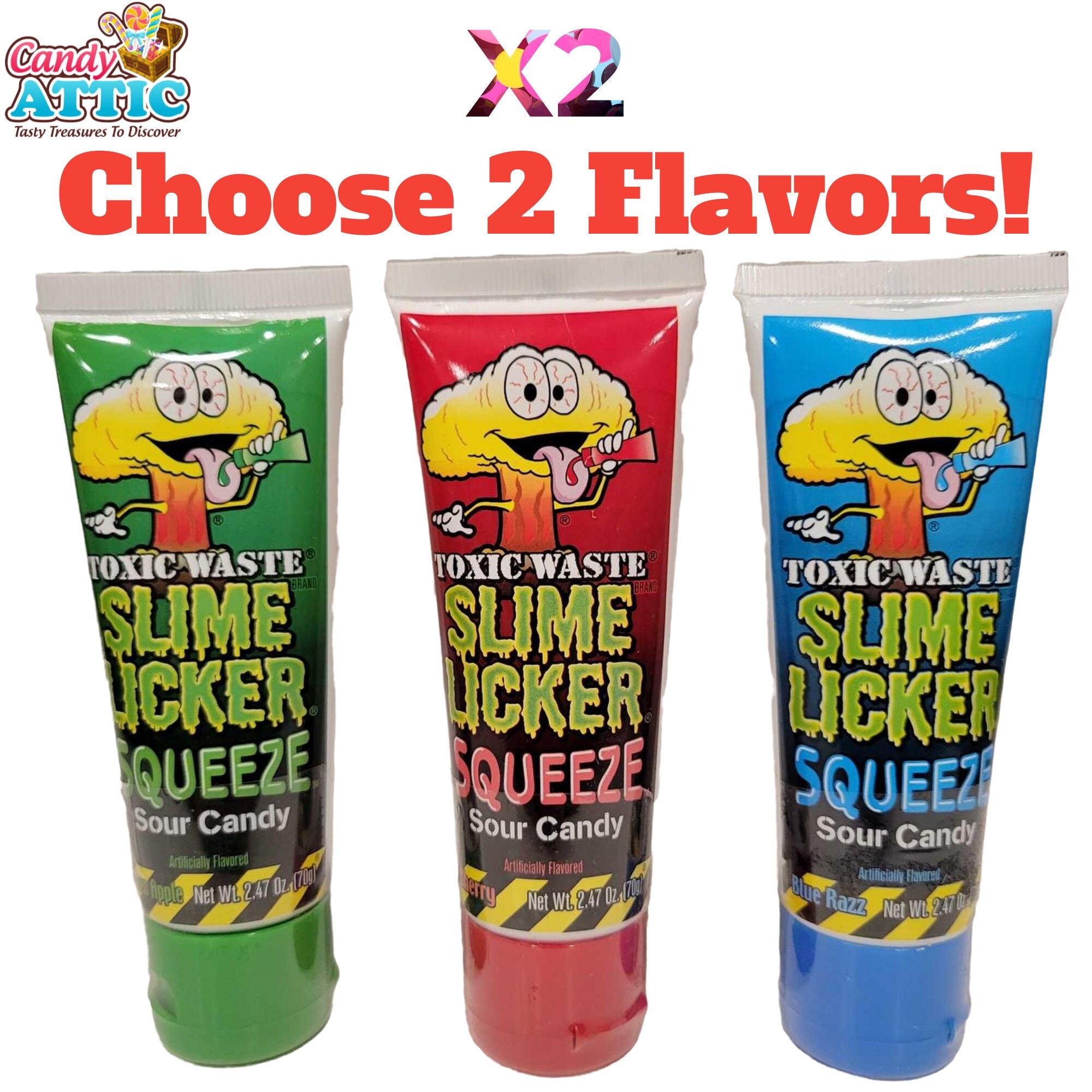 Toxic Waste Slime Licker Squeeze  Fast Candy - Extreme Sour Adventure