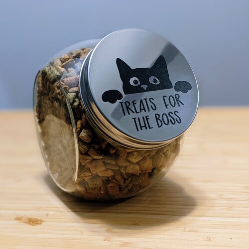 Personalized Cat Treat Jar Cat Treat Container Etsy