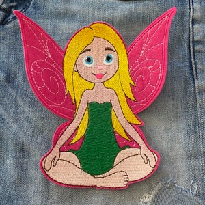 Iron on Patch fairy patch for Denim Jacket Comic princess Patch Cartoon patch transfer kids patch Applique Embroidered