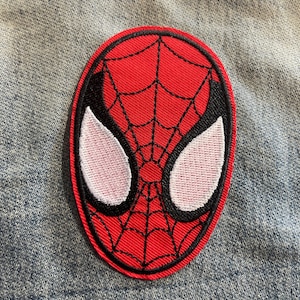 Spiderman Superheld Bügelbild für Jeansjacke Comic Patch Festival Bügelbild für Jacke Mann aus Stahl Aufnäher gestickt