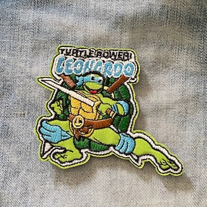 Ninja Turtles opstrijkbare patch voor spijkerjasje patch, kinderfilm appliqué geborduurde mutant Donatello Leonardo Michelangelo Raphael