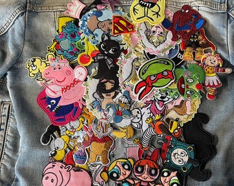 Surprise Mystery Pack of Iron on Patches, Lucky Dip, assortment badge, Denim Jacket bag kids movie cartoon patch Applique Embroidered patch