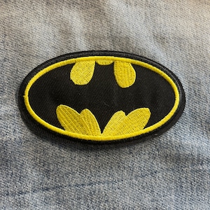 Batman Superheld Opstrijkbare patch voor spijkerjasje Comic Patch Festivaloverdracht voor jas Cartoon appliqué geborduurde patch