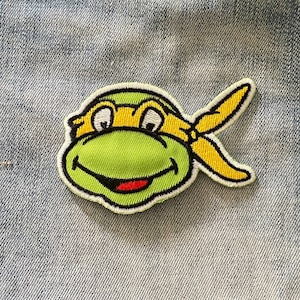 Ninja Turtles opstrijkbare patch voor spijkerjasje patch, kinderfilm appliqué geborduurde mutant Donatello Leonardo Michelangelo Raphael