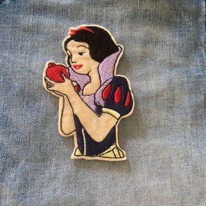 Sneeuwwitje opstrijkbare patch voor spijkerjasje of tas Patch, kinderfilm patch stoffen geborduurde patch zeven dwergen patch