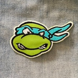 Ninja Turtles Iron on Patch for Denim Jacket Patch, kids movie Applique Embroidered mutant Donatello Leonardo Michelangelo Raphael