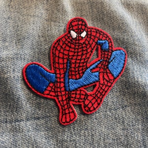 SpiderMan Super hero Iron on Patch for Denim Jacket Comic Patch Festival transfer for Jacket Man of steel Applique Embroidered patch