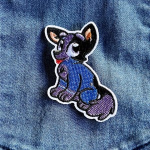 Bluey Iron on Patch, Bingo Chilli Embroidered, cartoon badge  Coco Pretzel stripe Bandit, Judo, Rusty. Bluey friends blue heeler dog puppy