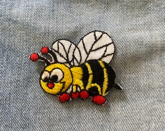 Honey Bee Iron on Patch, bumble Bee Insect Embroidered and Appliqué Patches for jackets