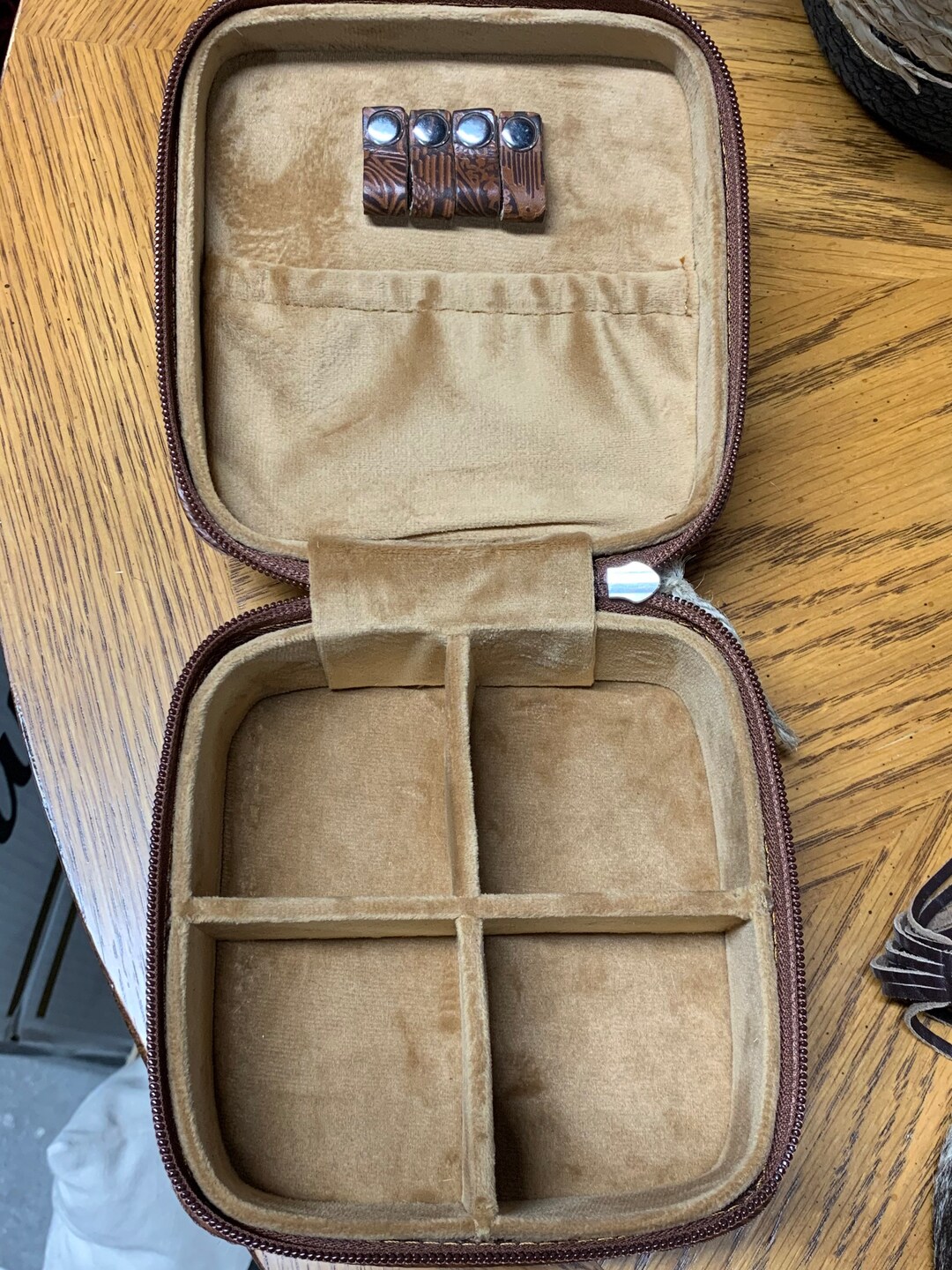 Cowhide Jewelry Box Etsy