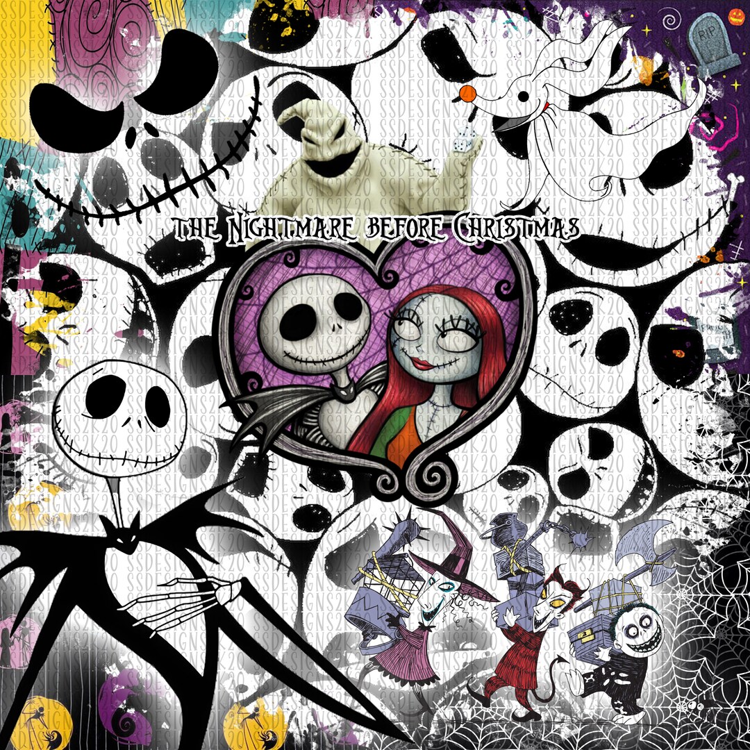 Nightmare Before Christmas Collage Digital File for - Etsy