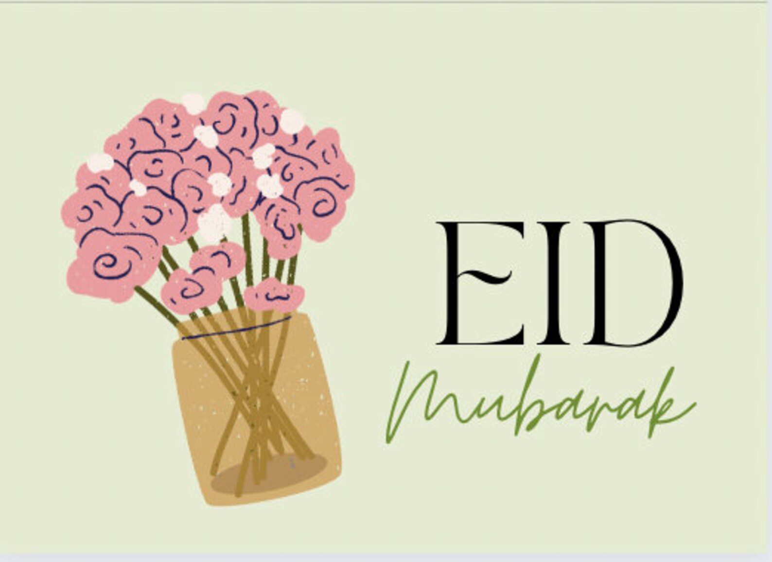 Eid Card Printable, Eid Card Digital, Eid Greeting Card, Eid Mubarak ...