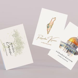 Gratis Palestijnse ramadankaart afdrukbare bundel, ramadankaart digitaal, ramadan-wenskaart, ramadan kareem, afdrukbare ramadankaart