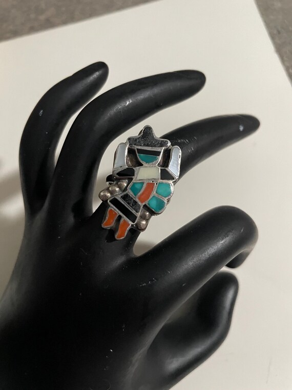 ZUNI LINCHEN SHETIMA Sterling and multi stone inl… - image 1