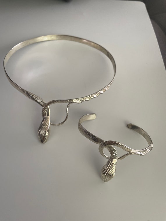 Guardian snake collar necklace and bracelet