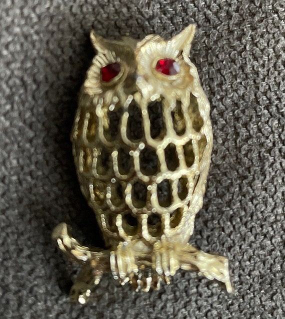 Vintage early 1950’s Owl Brooch signed Gerry.