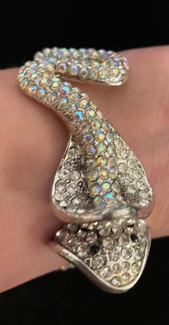 Double headed snake cuff bracelet - image 2