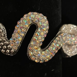 Double headed snake cuff bracelet