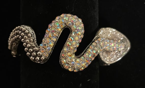 Double headed snake cuff bracelet - image 1