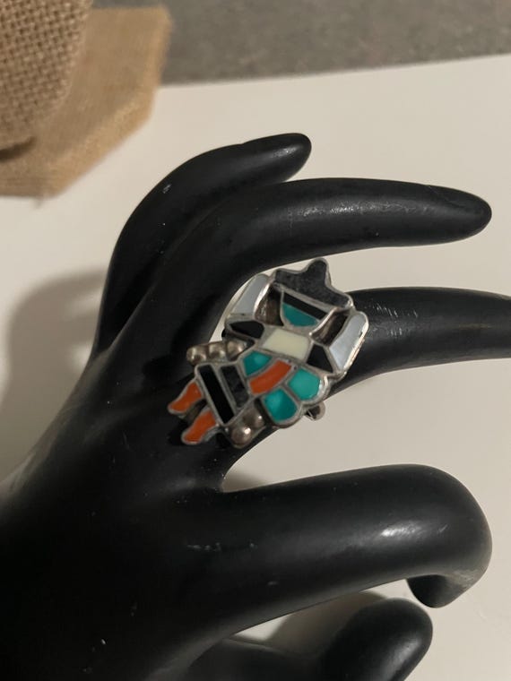 ZUNI LINCHEN SHETIMA Sterling and multi stone inl… - image 2