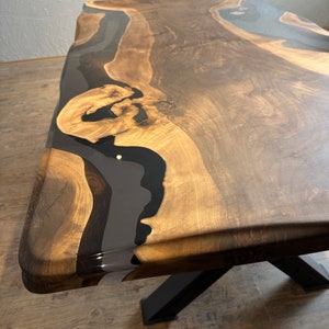 Epoxy Table , Dining Epoxy Table , Special Dining Table , Walnut Resin Table , Epoxy River Table , Live Edge Table
