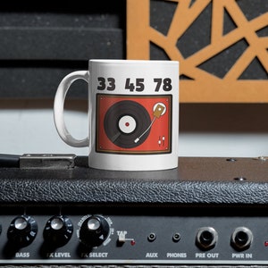 Vinyl Record Player 33 45 78 RPM Collector Mug Gift