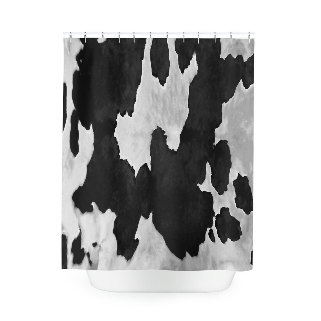 Cow Print Shower Curtain Etsy