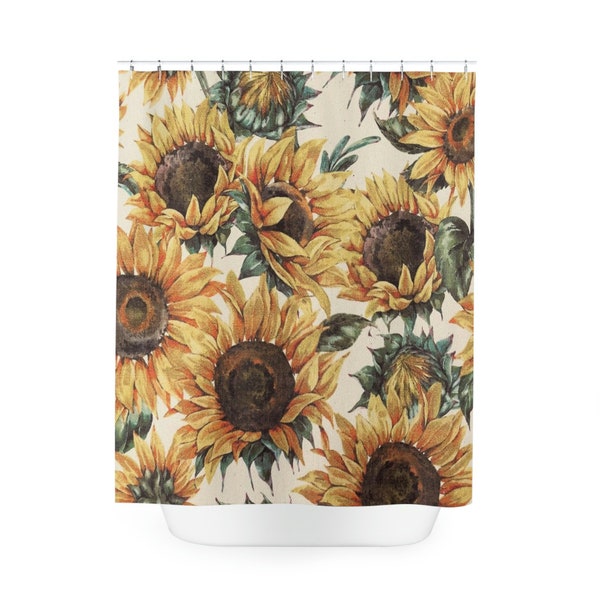 Sunflower Shower Curtain Etsy