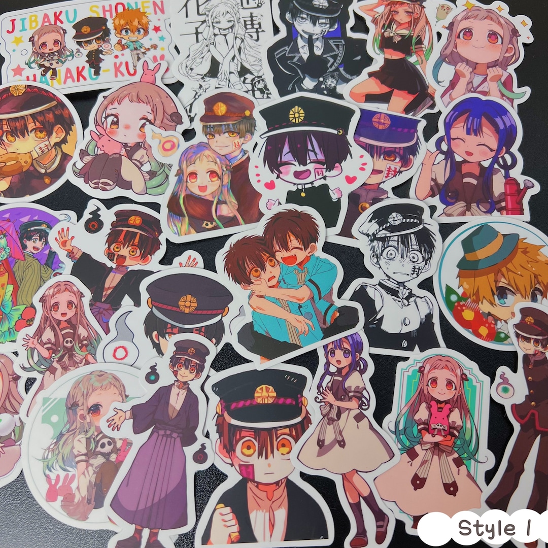 HANAKOKUN Stickers, 50 Assorted Toilet Bound Hanako Kun Stickers, Jibaku Shounen Hanakokun