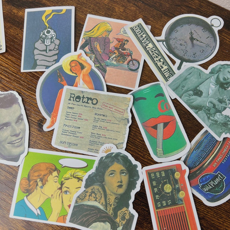 POP CULTURE Stickers Vintage Poster Scrapbook Sticker Andy - Etsy