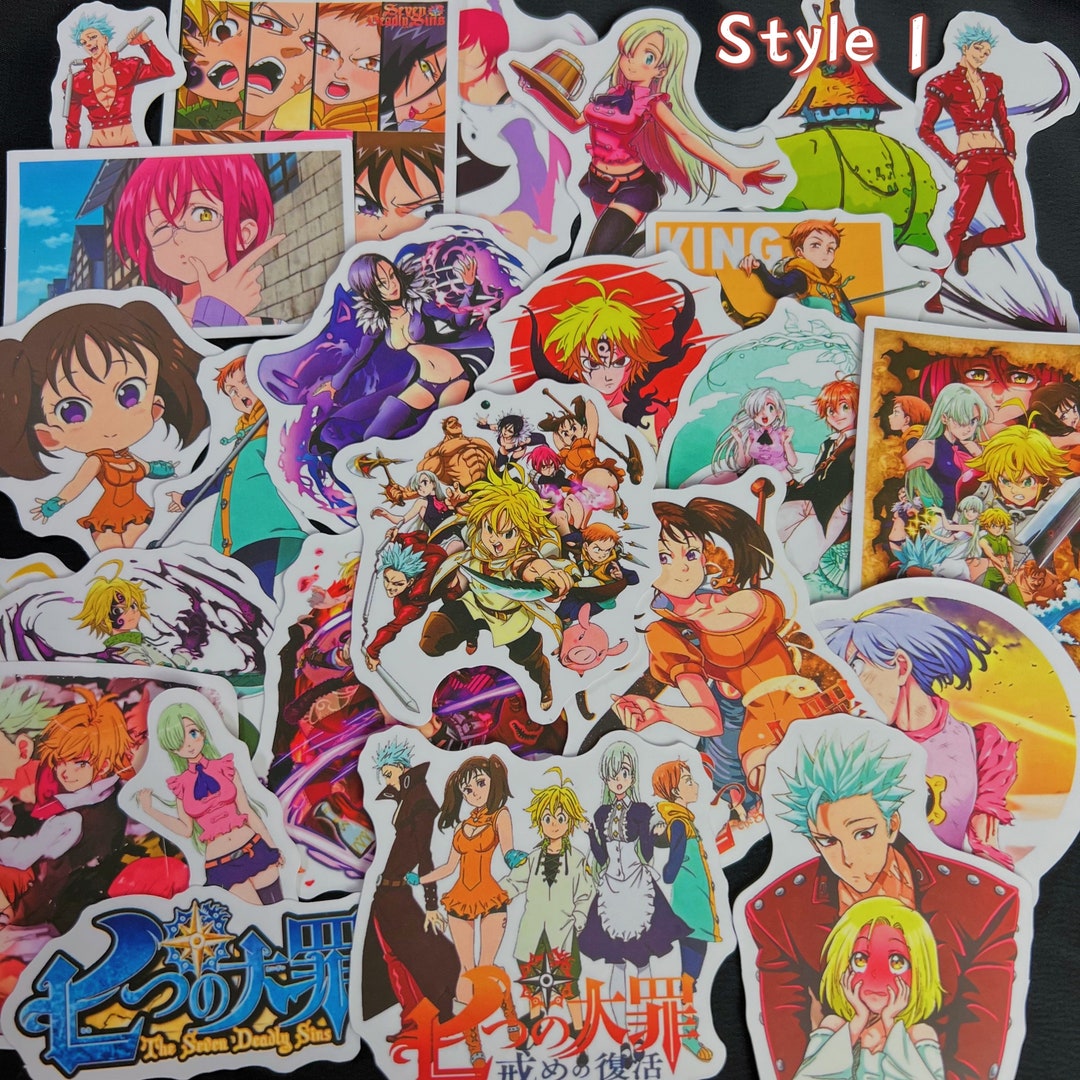 The Seven Deadly Sins Stickers, 100 Assorted 7 Deadly Sins Stickers