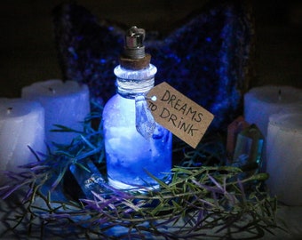 POTION MAGIQUE AVEC lumière LED / Cosmic Stardust Potion / avec effet nuage / joli cadeau Fantasy Flask Galaxy Inna bouteille Nebula magic