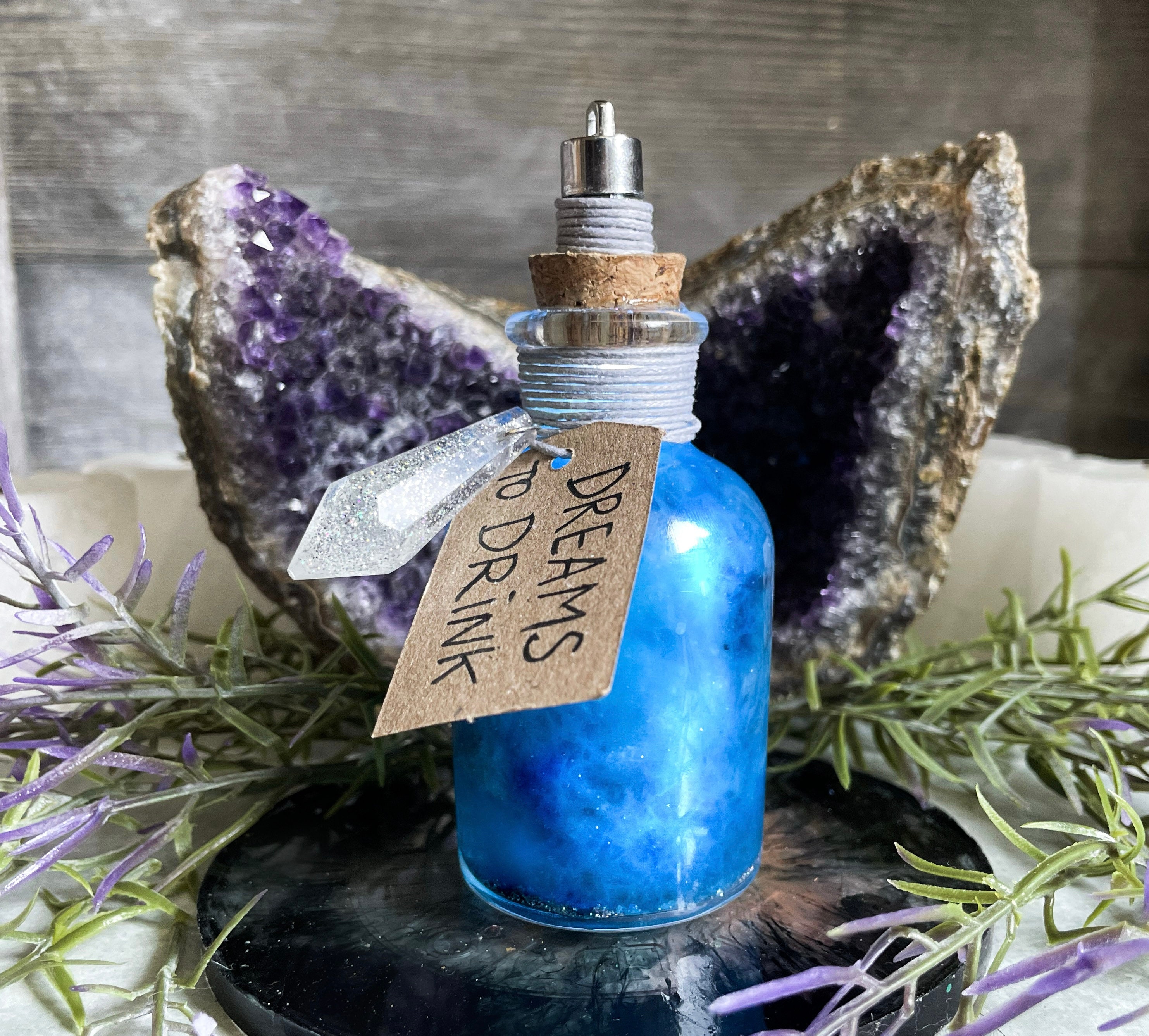 MAGIC POTION WITH LED Light / Cosmic Stardust Potion / With Cloud