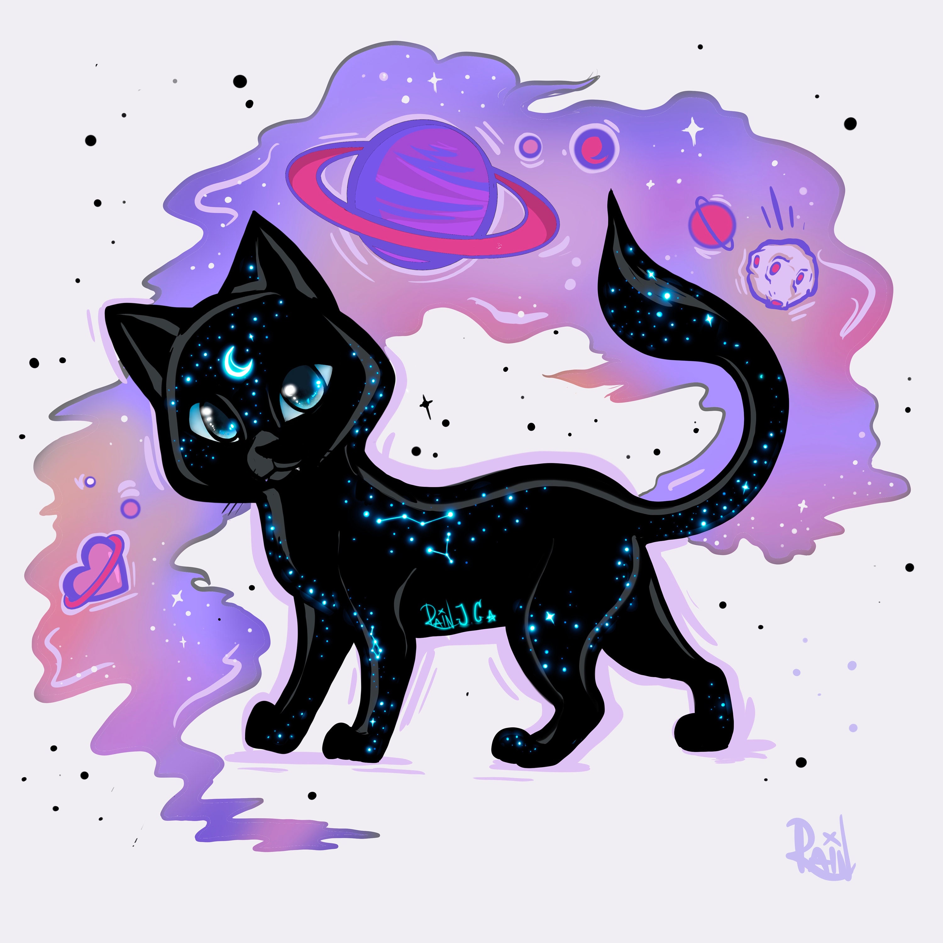 Anime galaxy cat HD wallpapers | Pxfuel