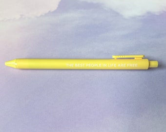 The Best People in Life Are Free jotter pen, 1989 New Romantics inspired Jotter pen, gift for swifties, swiftie gift, swiftie pen set