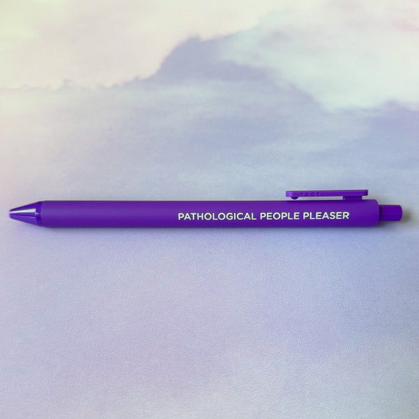 Pathological People Pleaser jotter gel pen, midnights inspired Jotter pen, You're Losing Me pen, gift for swiftie, swiftie gift, swiftie pen