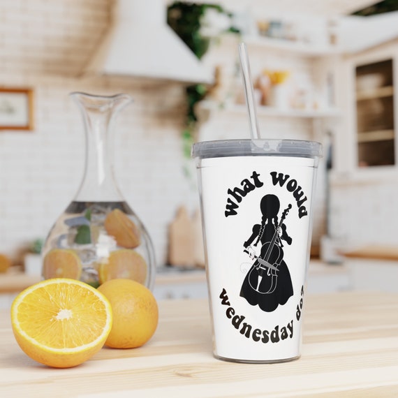 Que ferait mercredi Tumbler avec paille, couverture du mercredi Addams,  cadeau du mercredi Addams, Noël du mercredi Addams, cadeau pour elle -   France