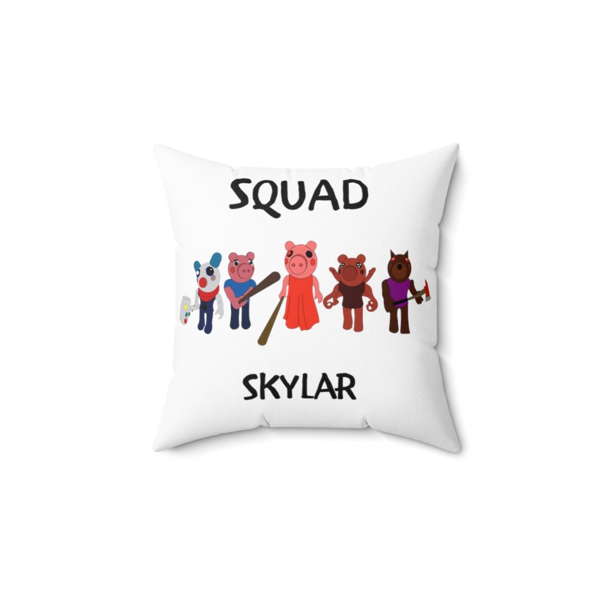 Spun Polyester Square Pillow Roblox Face Pillow / Meme 