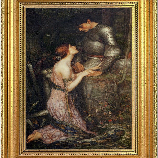 Waterhouse Gemälde Reproduktion Print auf Leinwand Vintage Rahmen