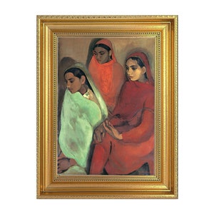 Beautiful Oil Painting by  Amrita Sher-Gil Print on canvas framed or unframed