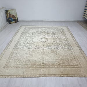 Oversize Rug 10x12, Large Area Rug, Wool Rug 10x12, Home Living Rug, Big Rugs 10x12, 10x12 Feet Rug, Natural Oushak Carpet, 10x12 Area Rugs