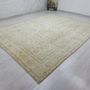 10x12 Light Brown Rug, Oriental Handmade Rug,10x12 Vintage Rug,Rug For Palace,10x12 Turkish Rug,Hand-knotted Area Rug,10x12 Unique Rug,10x12