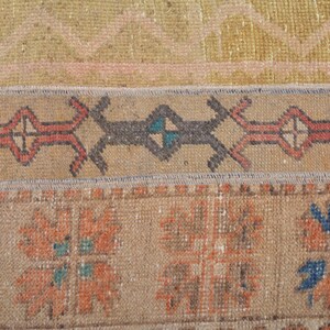 Patchwork 2x7 Runner Rug, Turkish Rug, Vintage Rug, 2x7 Runner Rugs, Rugs For Corridor, 2.4x6.5 ft Red Rug, Oushak Rugs, Wool Runner Rug