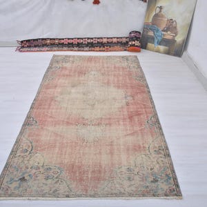 4x8 Rug,Vintage Rug,4x8 Area Rug,Oushak Rug,Anatolian Rug,Rug For Bedroom,Custom Rug,Turkish Area Rug,Handmade Rug,Boho Rug,Wool Rug,