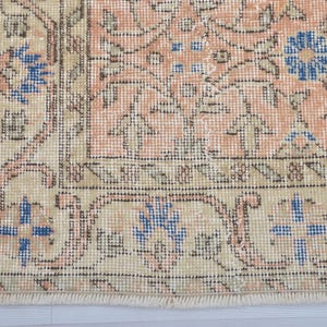 4x7 Wool Rug,Home Decor,4x7 Turkish Rug,Boho Rug,Home Living,4x7 Rug,Oushak Rug,4x7 Vintage Rug,Bedroom Rugs,Wool Rug,Living Room Rug,